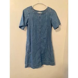 J CREW DRESS POCKETS JEAN DENIM BLUE SIZE 0